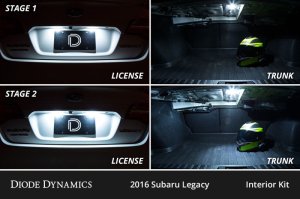 Subaru Legacy LED Interior Kit - Diode Dynamics - Stage 2 - Cool White - `15-`19 Subaru Legacy LED Interior Kit - Diode Dynamics - Stage 2 - Cool White - `15-`19